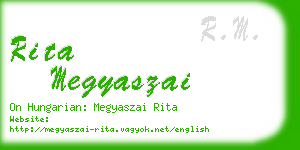 rita megyaszai business card